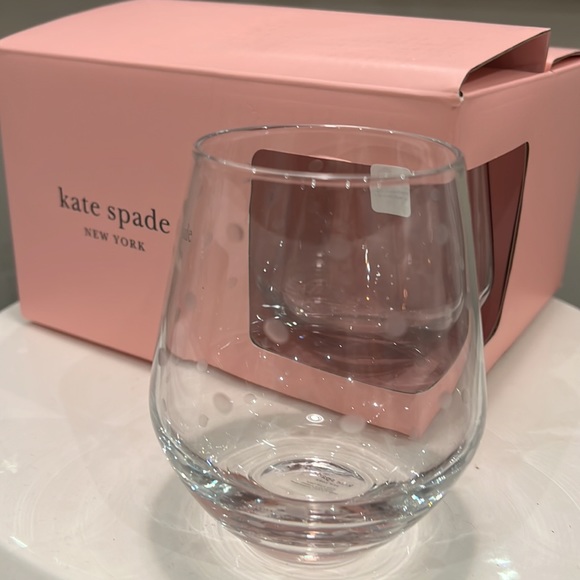 kate spade Dining Kate Spade Larabee Dot Stemless Wine Glasses Set